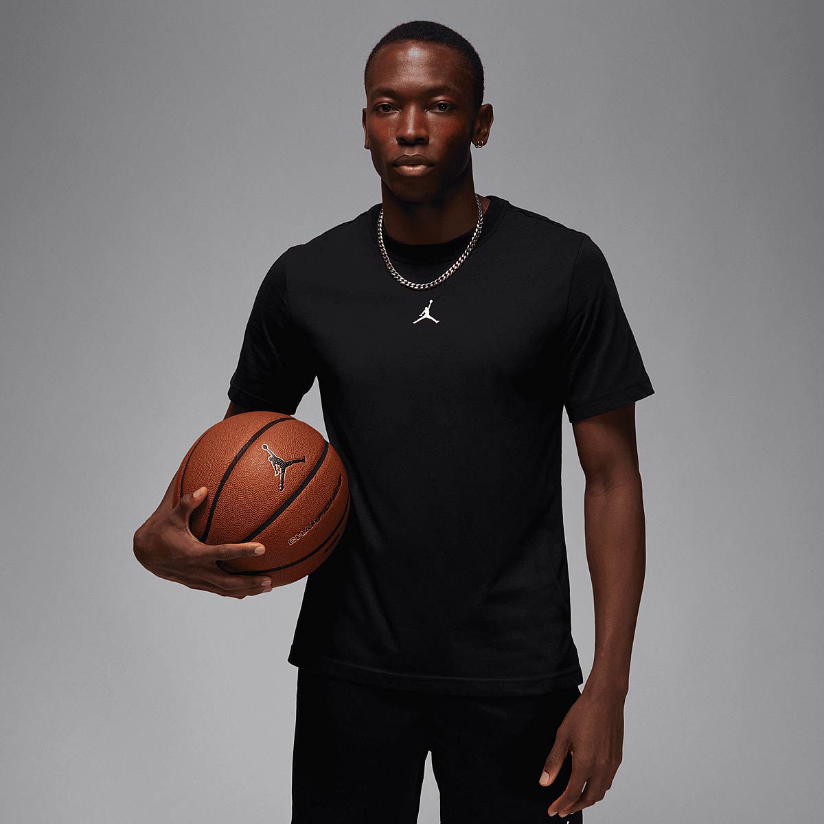 Image of Jordan M J Dri-fit Sport T-shirt, Black/(white)