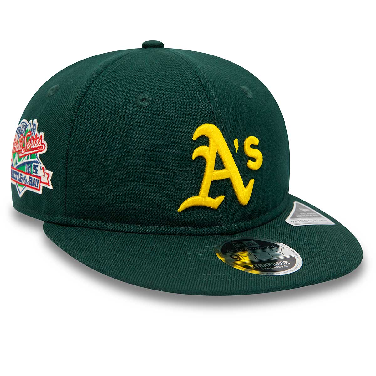 Image of New Era MLB Oakland Athletics Coops World Series Patch 9fifty Rc Cap, Dark Green