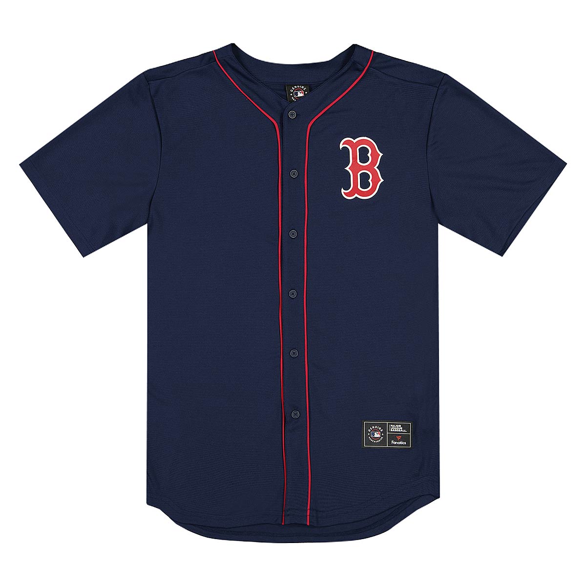 Image of Fanatics MLB Boston Red Sox Foundation Baseball Jersey, Athletic Navy/athletic Red