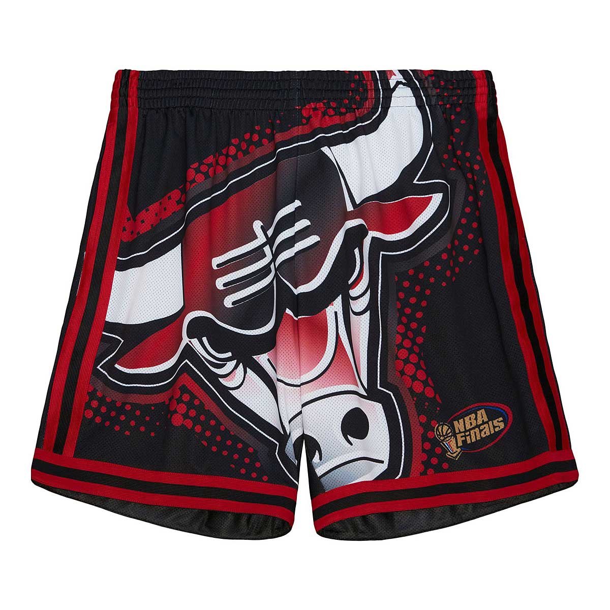Image of Mitchell And Ness NBA Chicago Bulls Big Face 7.0 Shorts, Black