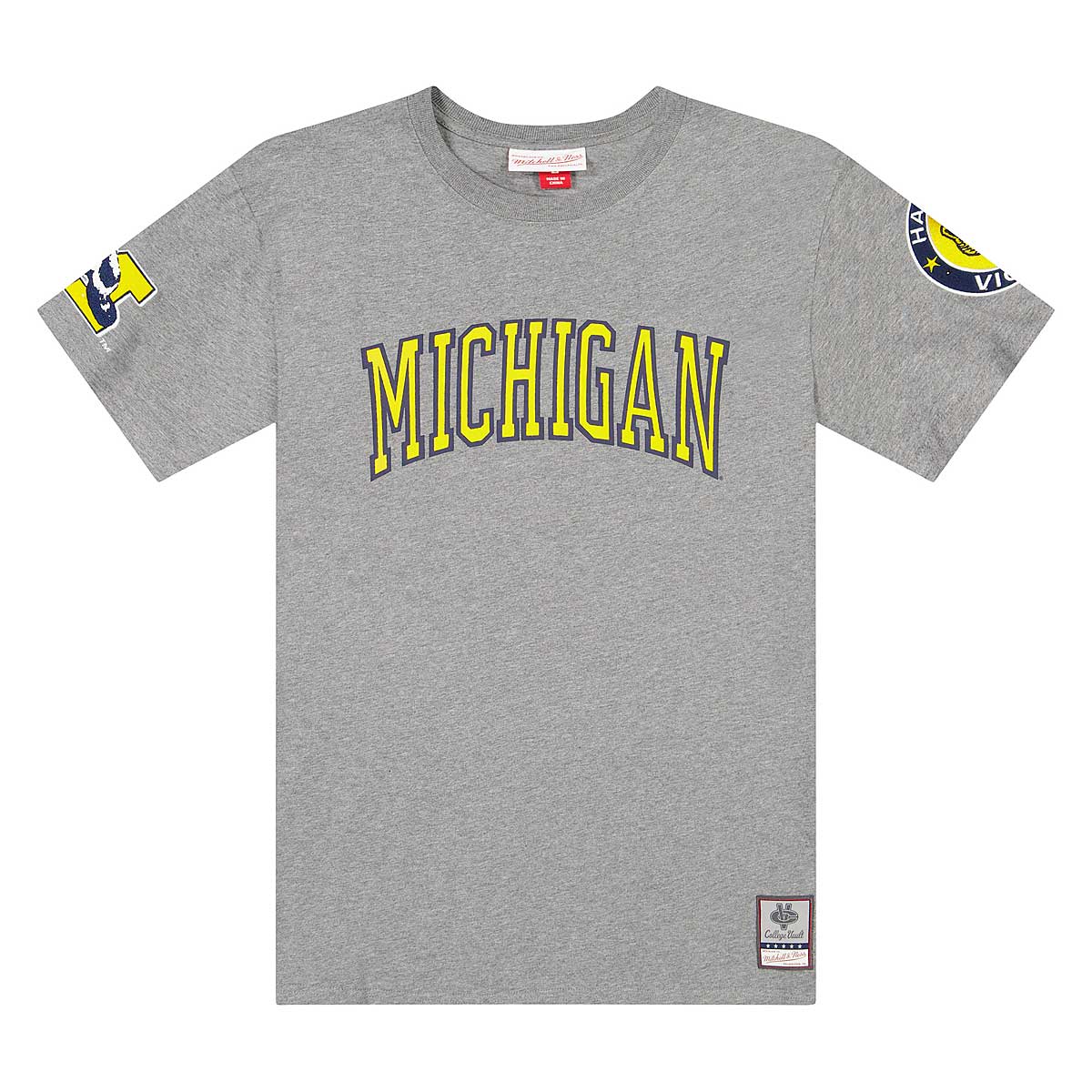 Mitchell And Ness Ncaa University Of Michigan Champ City T-Shirt, Grey T-Shirt