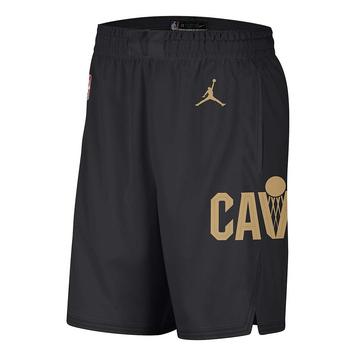 Jordan NBA Cleveland Cavaliers Dri-fit Statement Swingman Shorts, Schwarz/club Gold XL