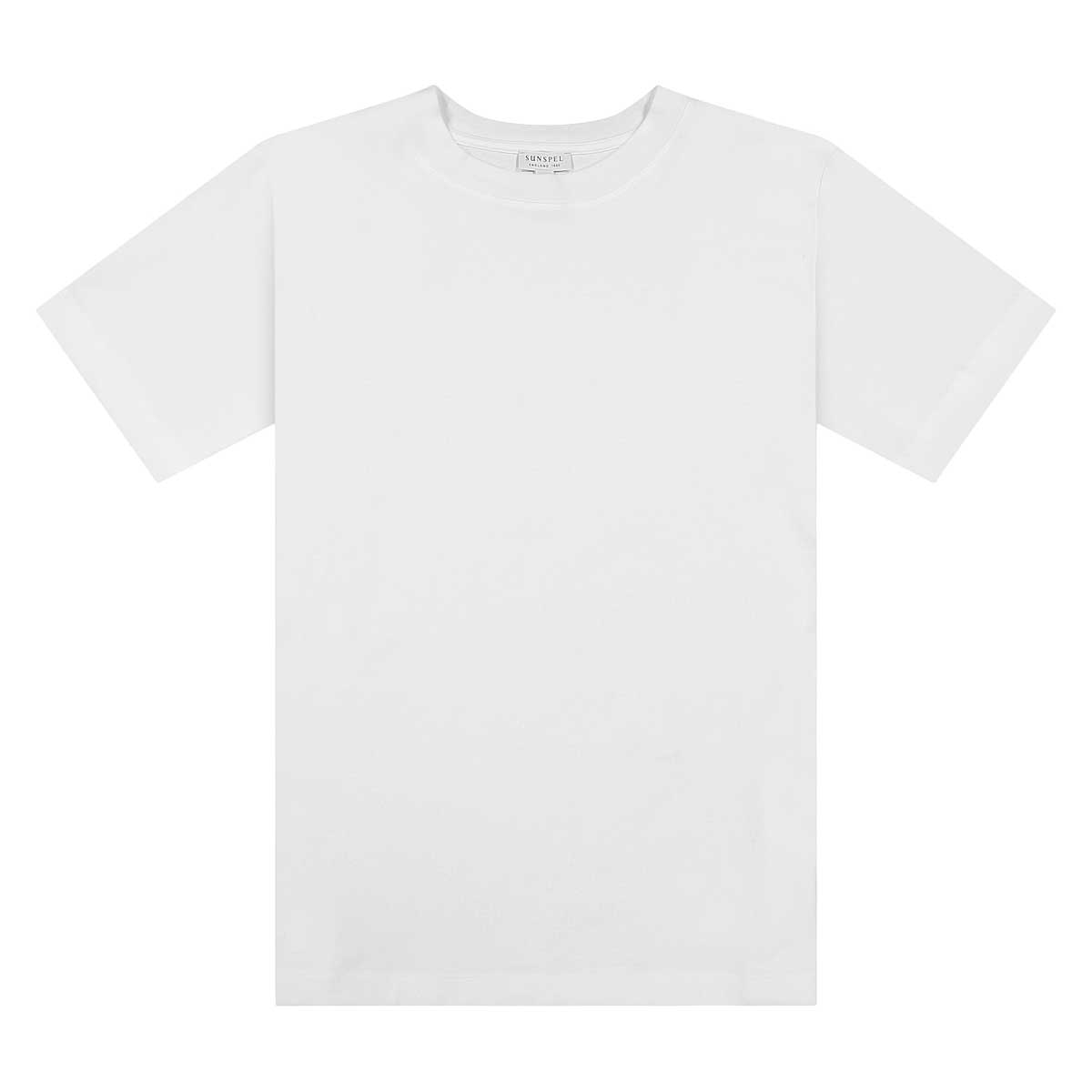 Sunspel Mock Turtle T-Shirt, White