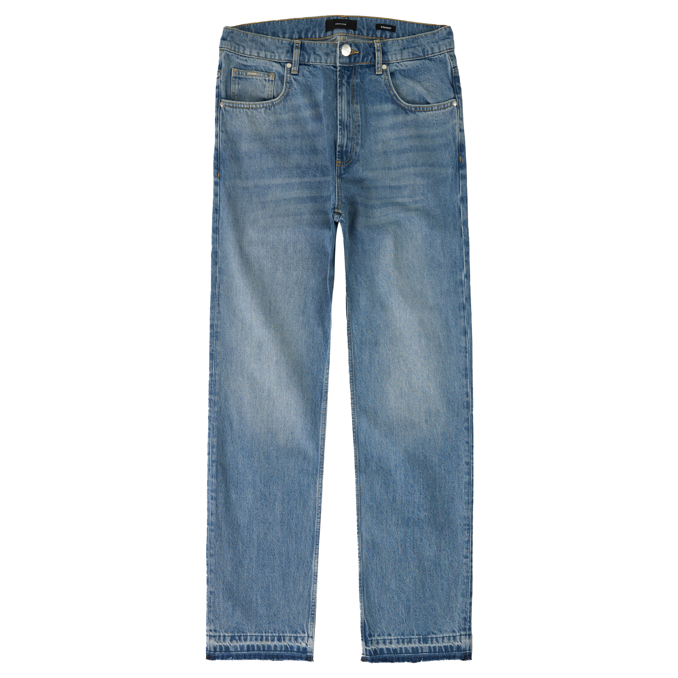 Eightyfive Open Hem Jeans, Light Sand Blue