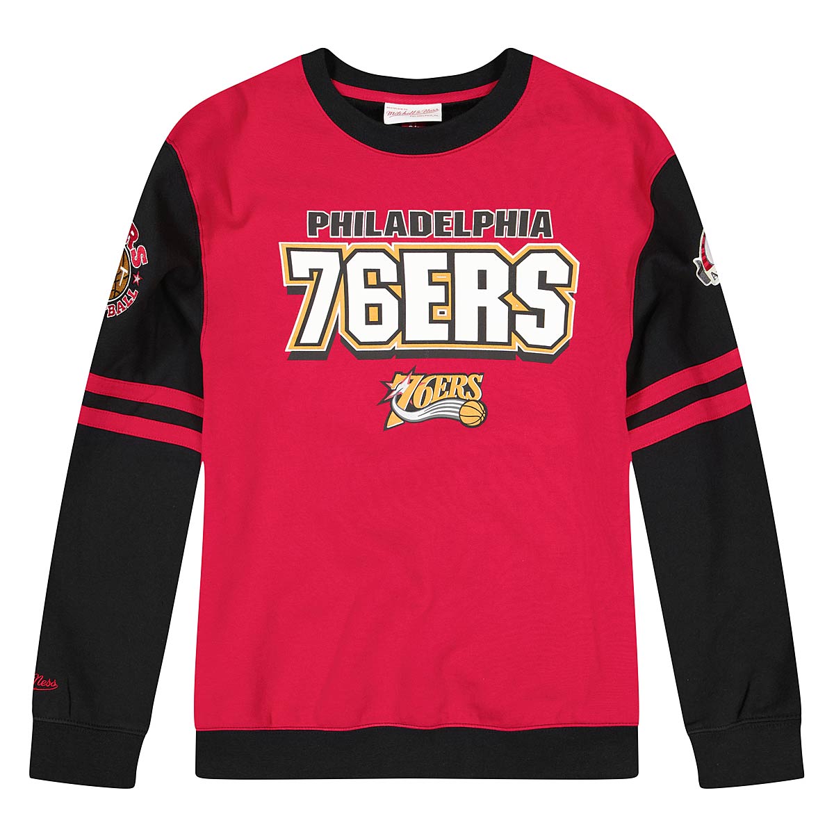 Mitchell And Ness Nba Philadelphia 76Ers All Over Crewneck 2.0, Scarlet