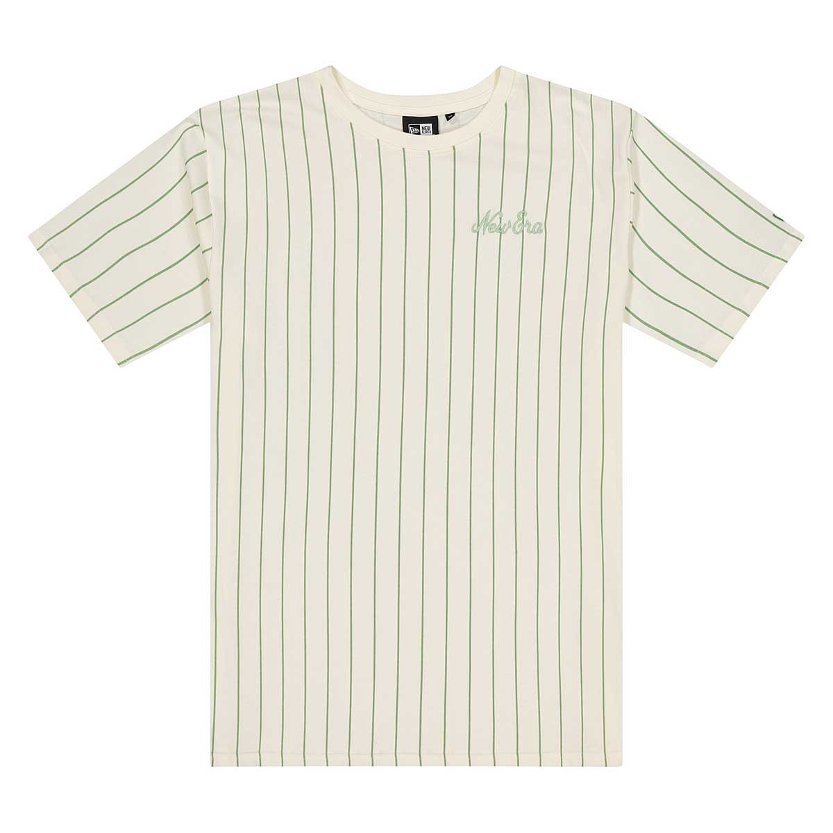 New Era Oversized Pinstripe T-Shirt, Open White-None