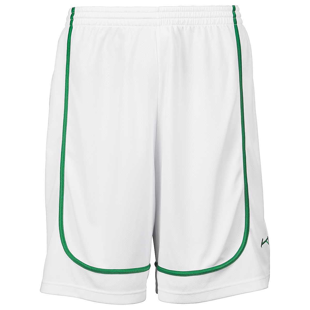 K1X Hardwood League Uniform Shorts, White/Boston Green
