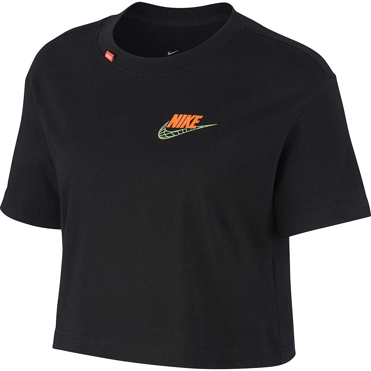 Nike W Nsw T-Shirt Worldwide 2 Crop, Black