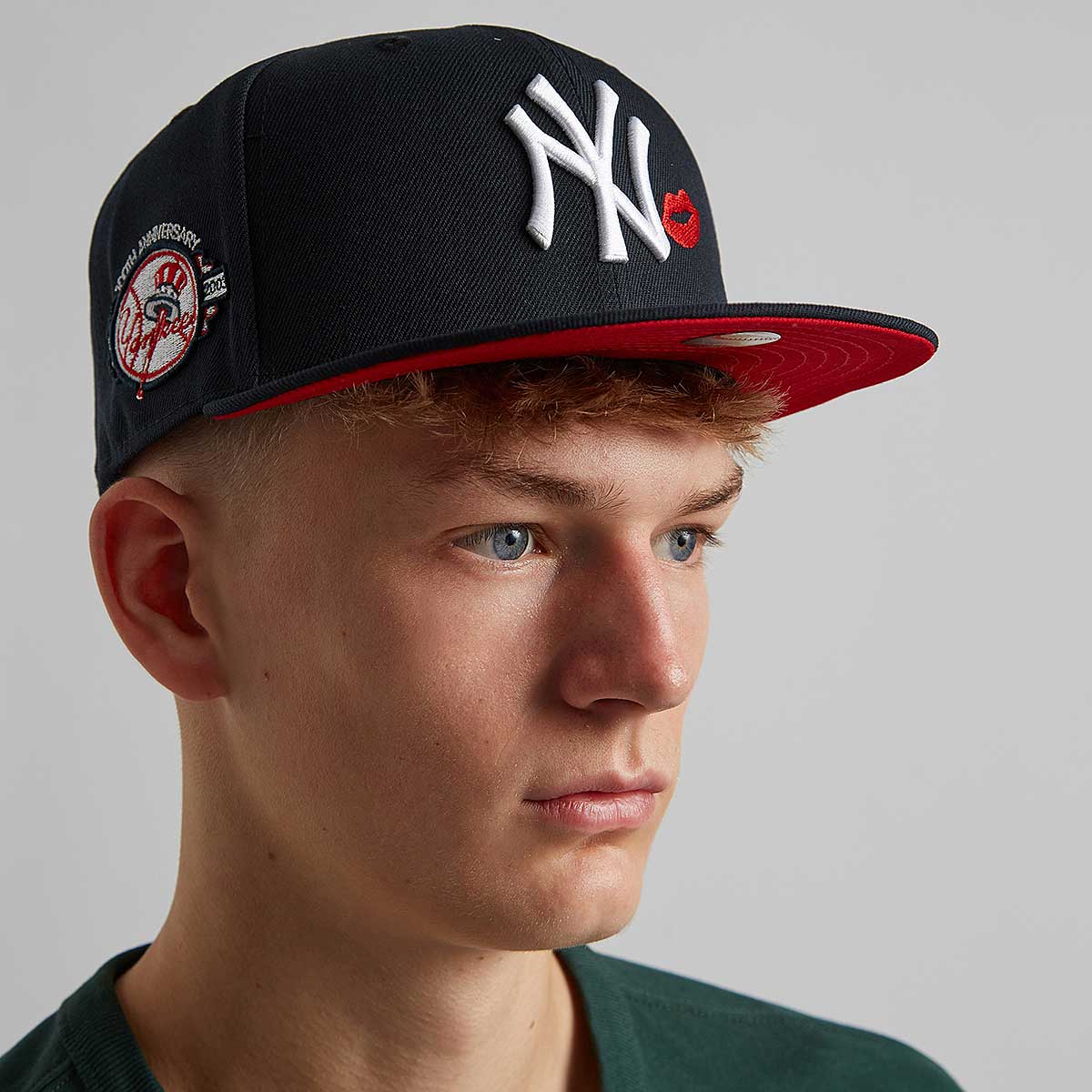 Navy Blue New York Yankees MLB Patch Work New Era Fitted Hat
