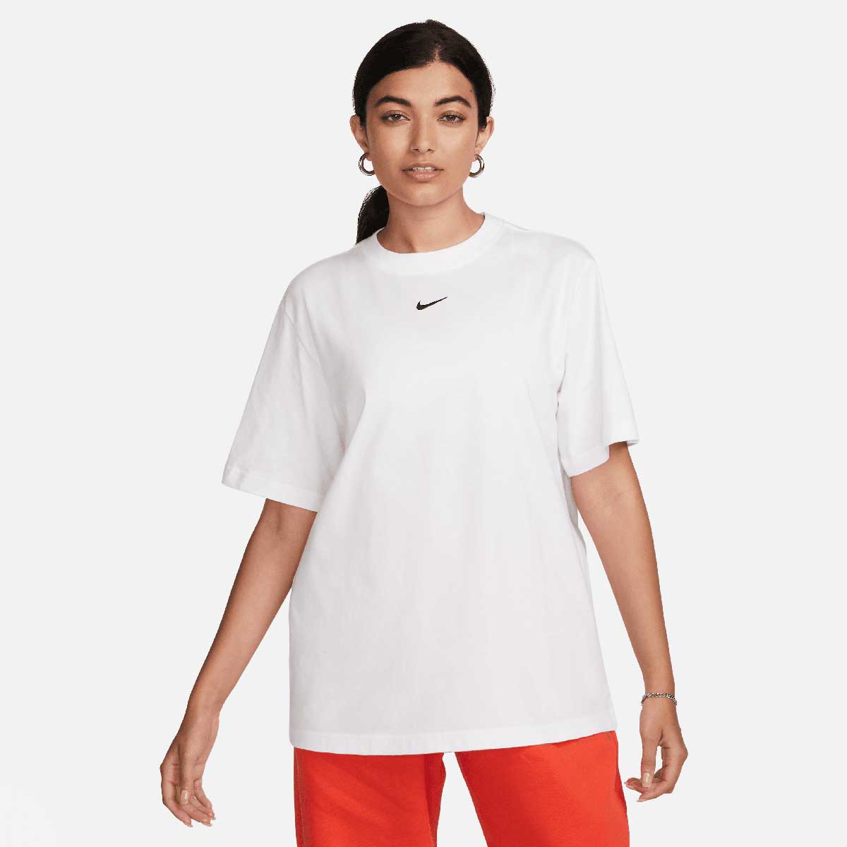 Nike W Essential Lbr T-shirt, Weiß/(schwarz) XS