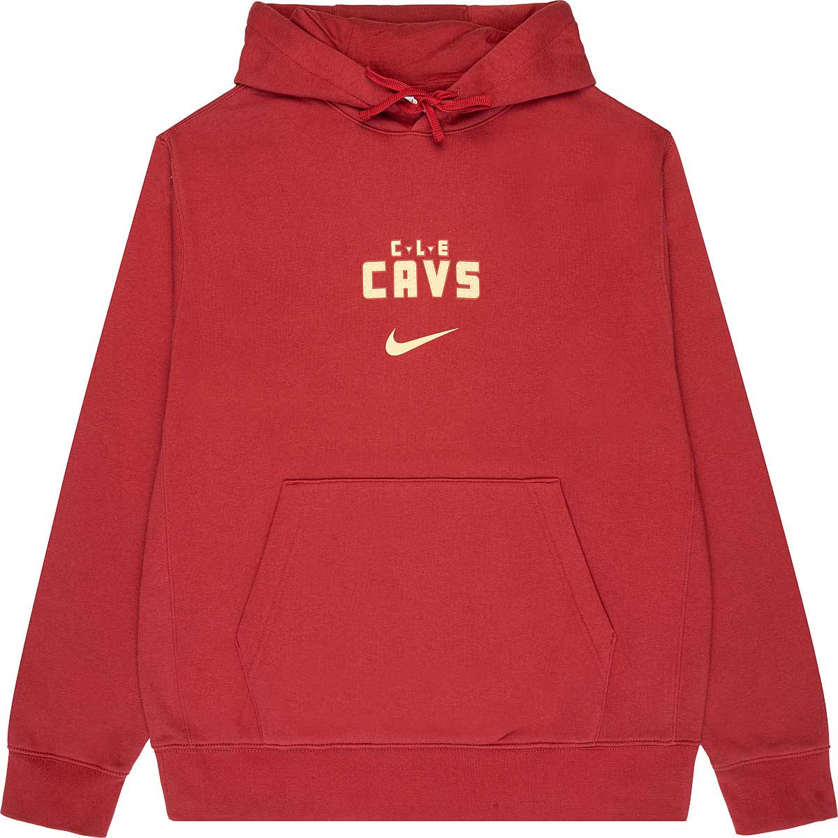 Image of Nike NBA Cleveland Cavaliers City Edition Club Hoody, Red/gold