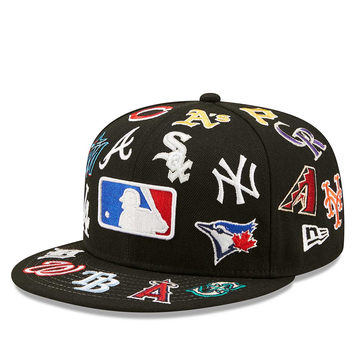 New Era Mlb All Over Patch 59Fifty, Black-Mlb All O