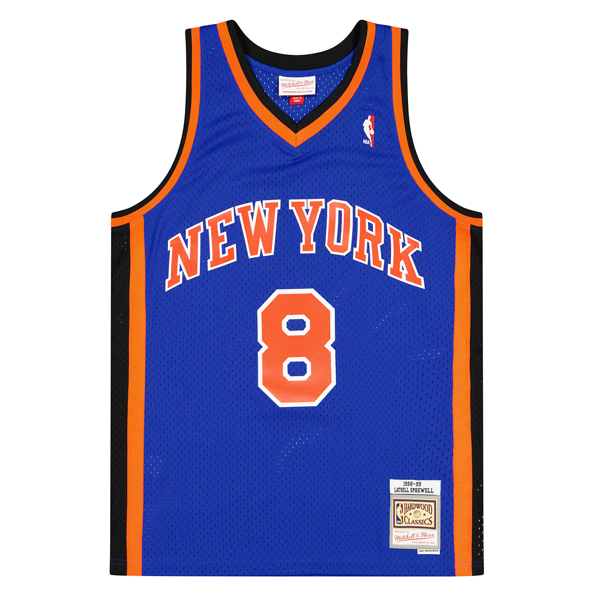 Mitchell And Ness Nba Swingman Jersey New York Knicks 98-99 - Latrell Sprewell, Royal Blue
