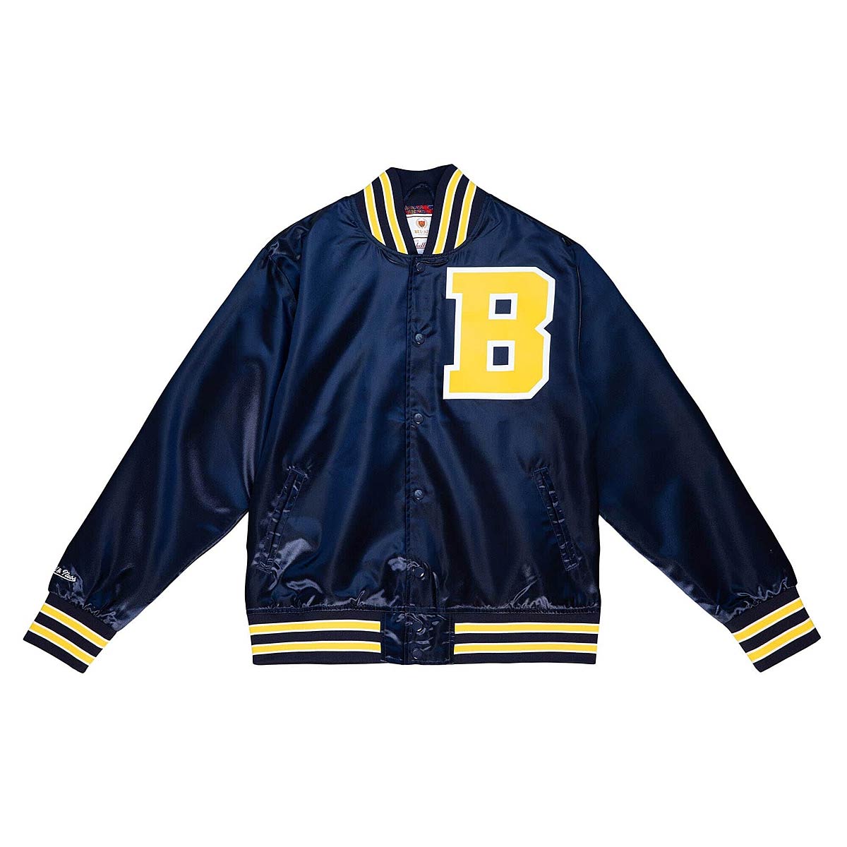 Mitchell And Ness Bel Air Satin Jacket Branded, Navy